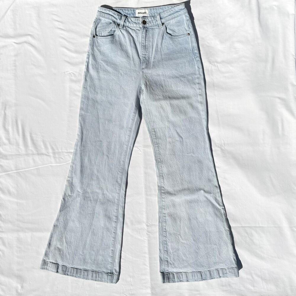 Rolla’s East Coast Flare High Rise Jeans Womens 28 Light Wash Blue